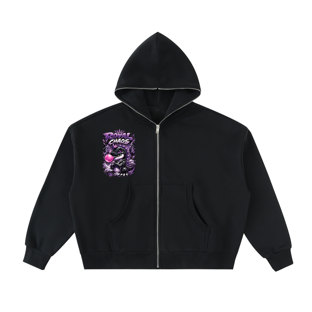 Royal Dino Full-Zip  Hoodie