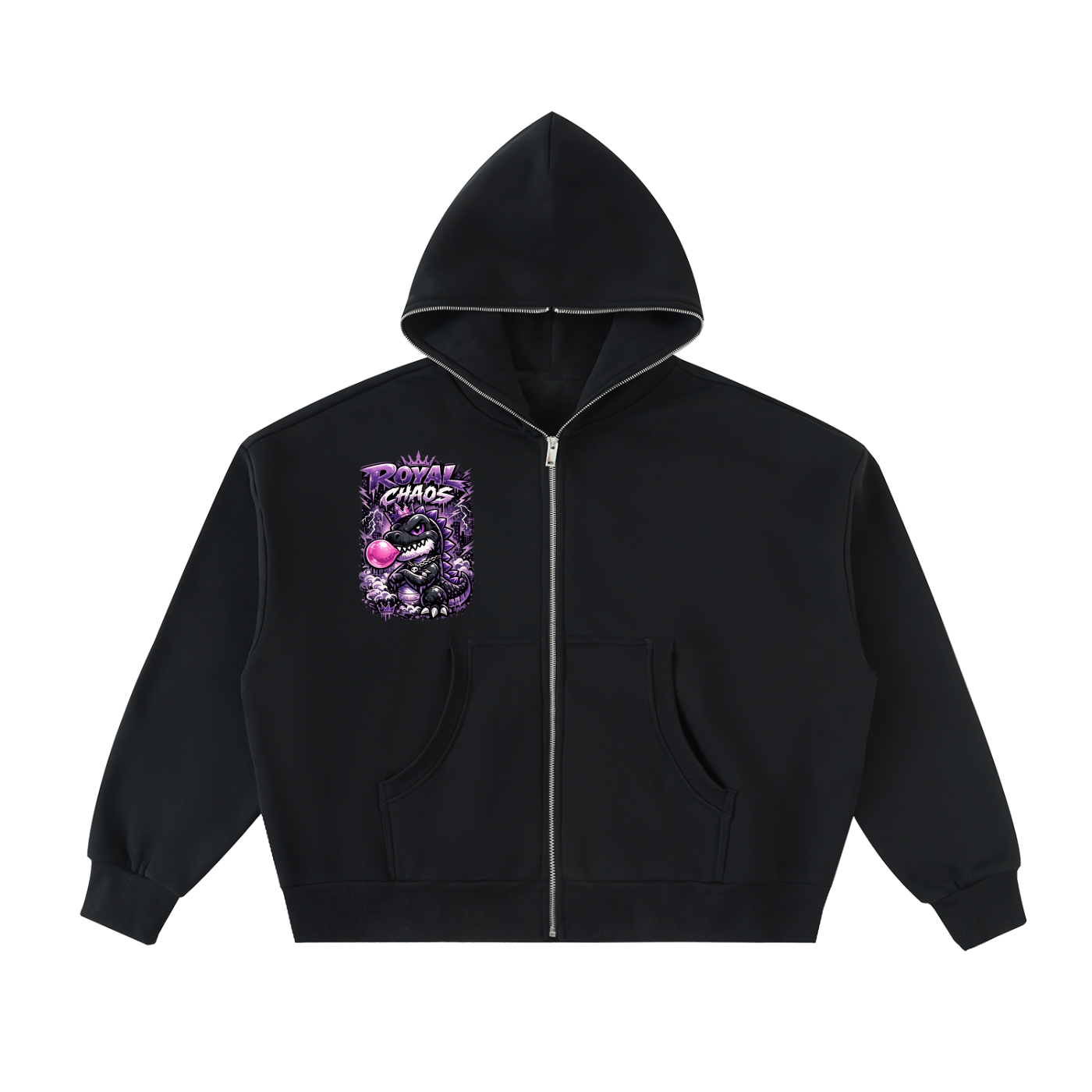Royal Dino Full-Zip  Hoodie