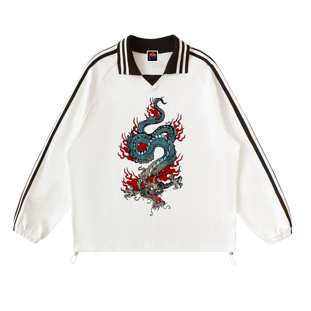 Royal Chaos striped dragon shirt