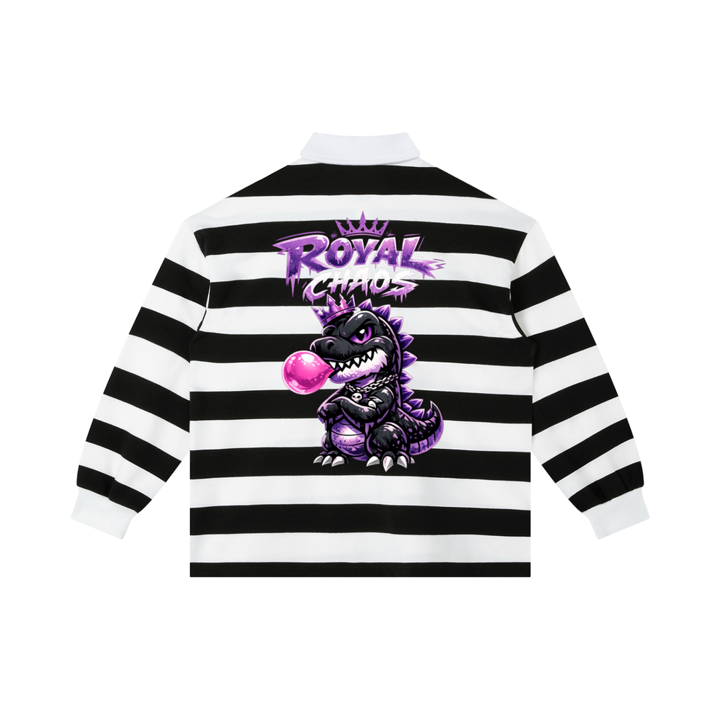 Royal Dino Stripe Polo Shirt