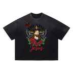 Royal Chaos Custom Jesus Distressed Oversized T-Shirt