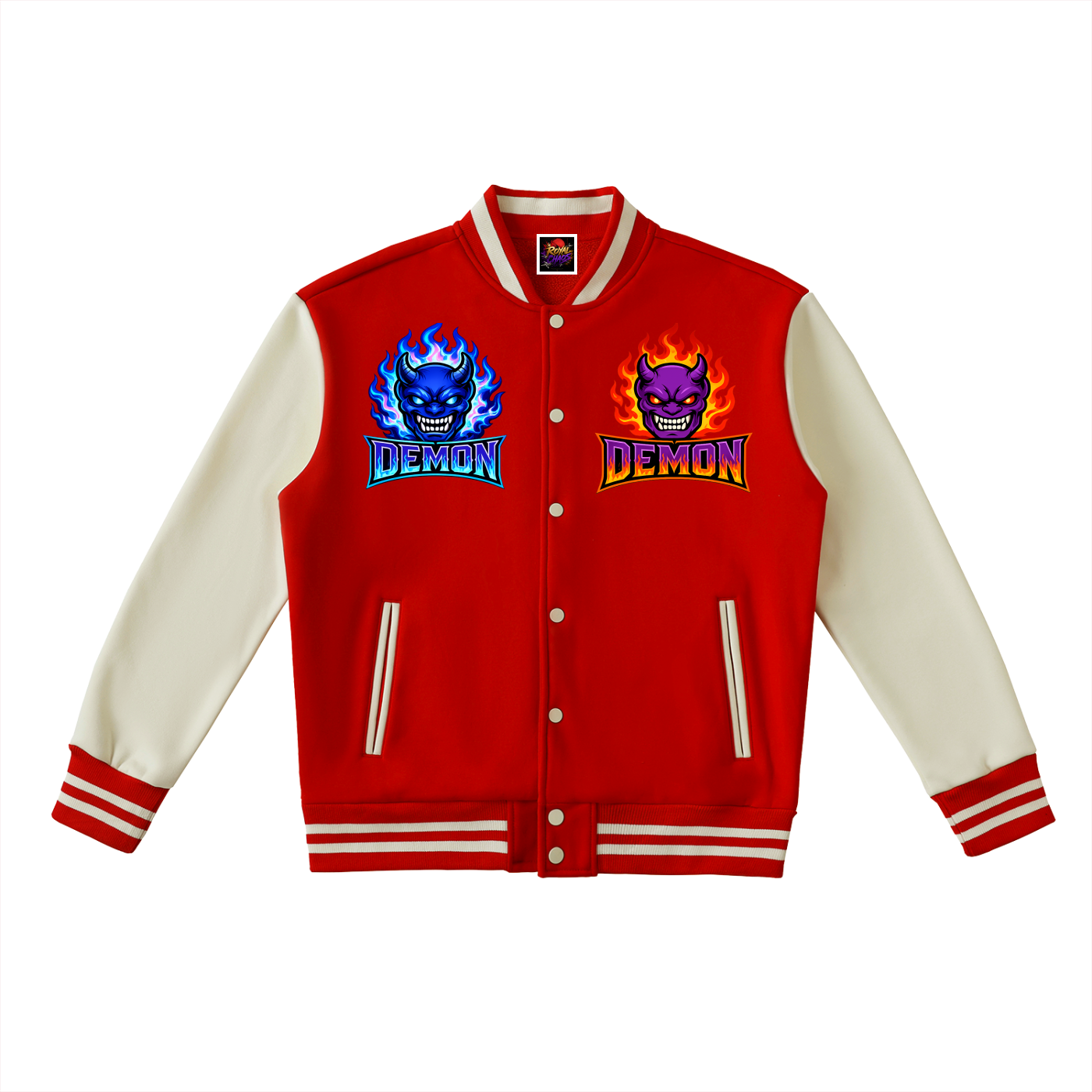 Royal Chaos Custom Fleeced Varsity Jacket