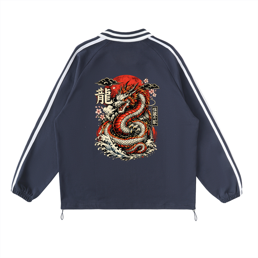 Royal Chaos striped dragon shirt