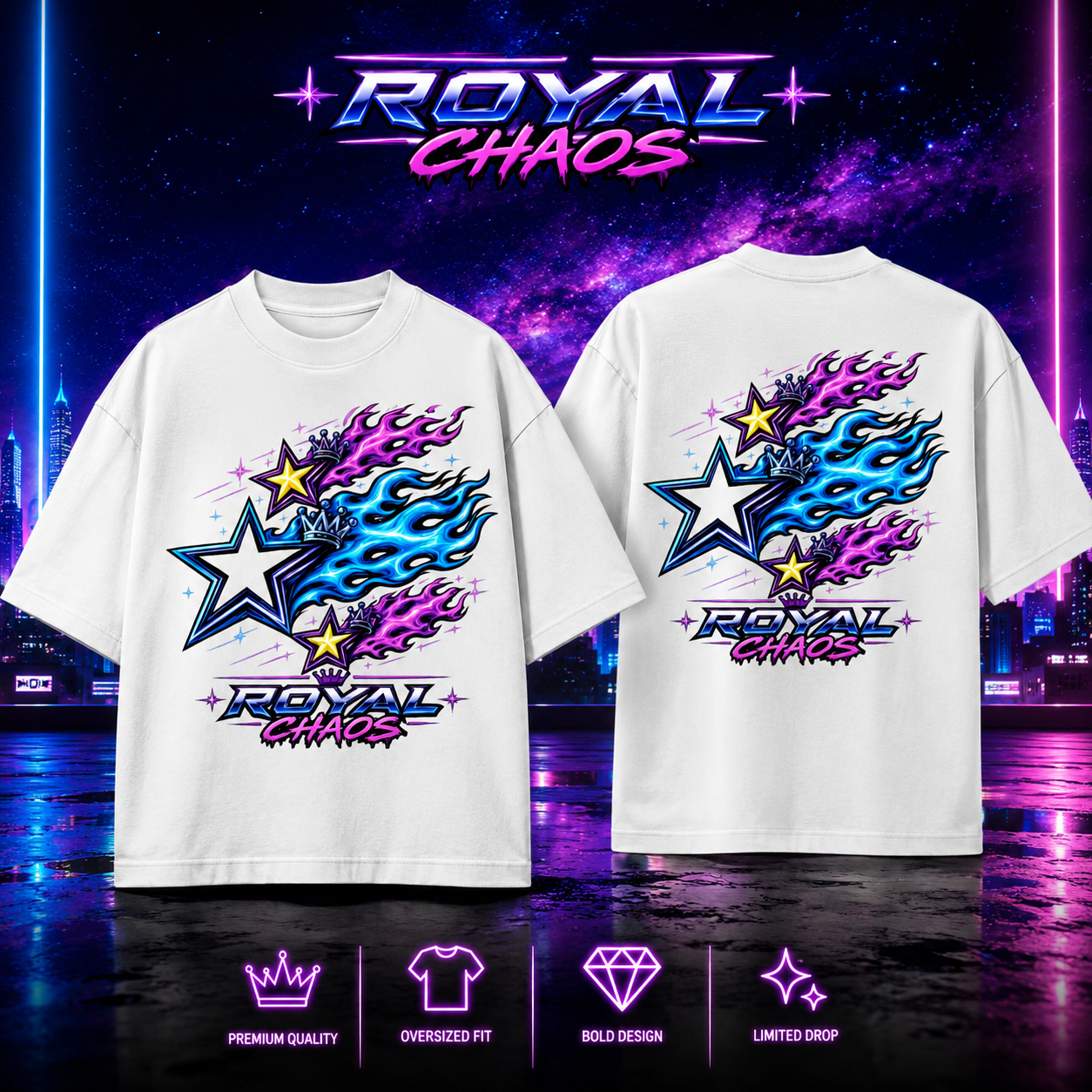 Royal Chaos Custom Oversized T-Shirt