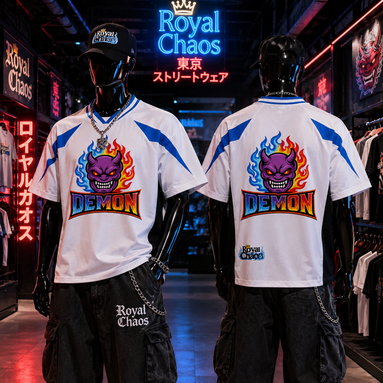 Royal Chaos Custom Demon V-Neck T-Shirt
