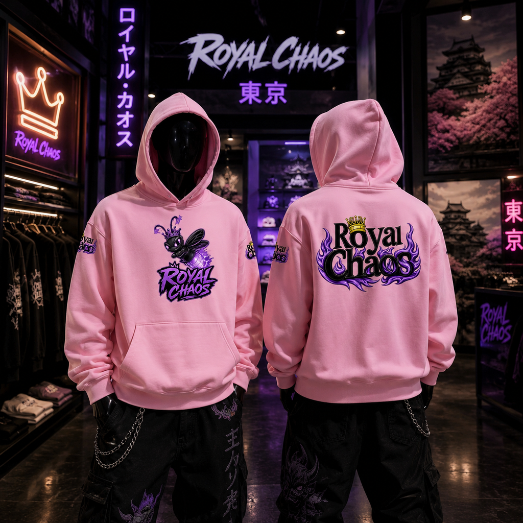 Custom Royal FireFly Oversize  Hoodie
