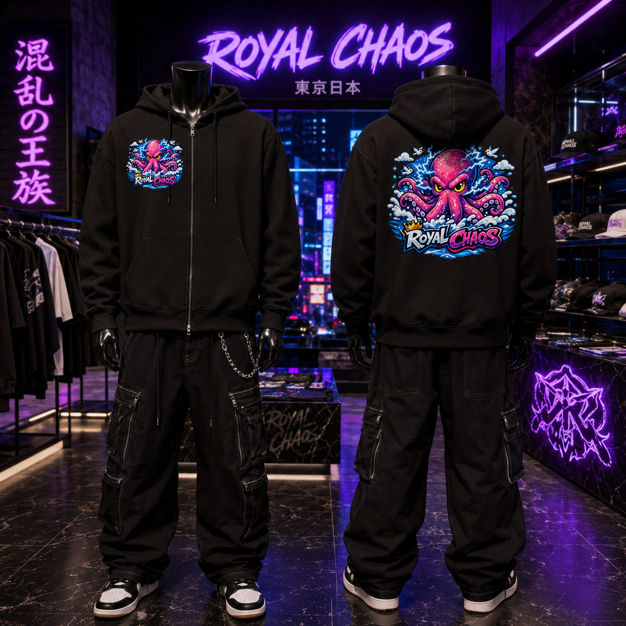 Royal Chaos Custom Full Zip Hoodie