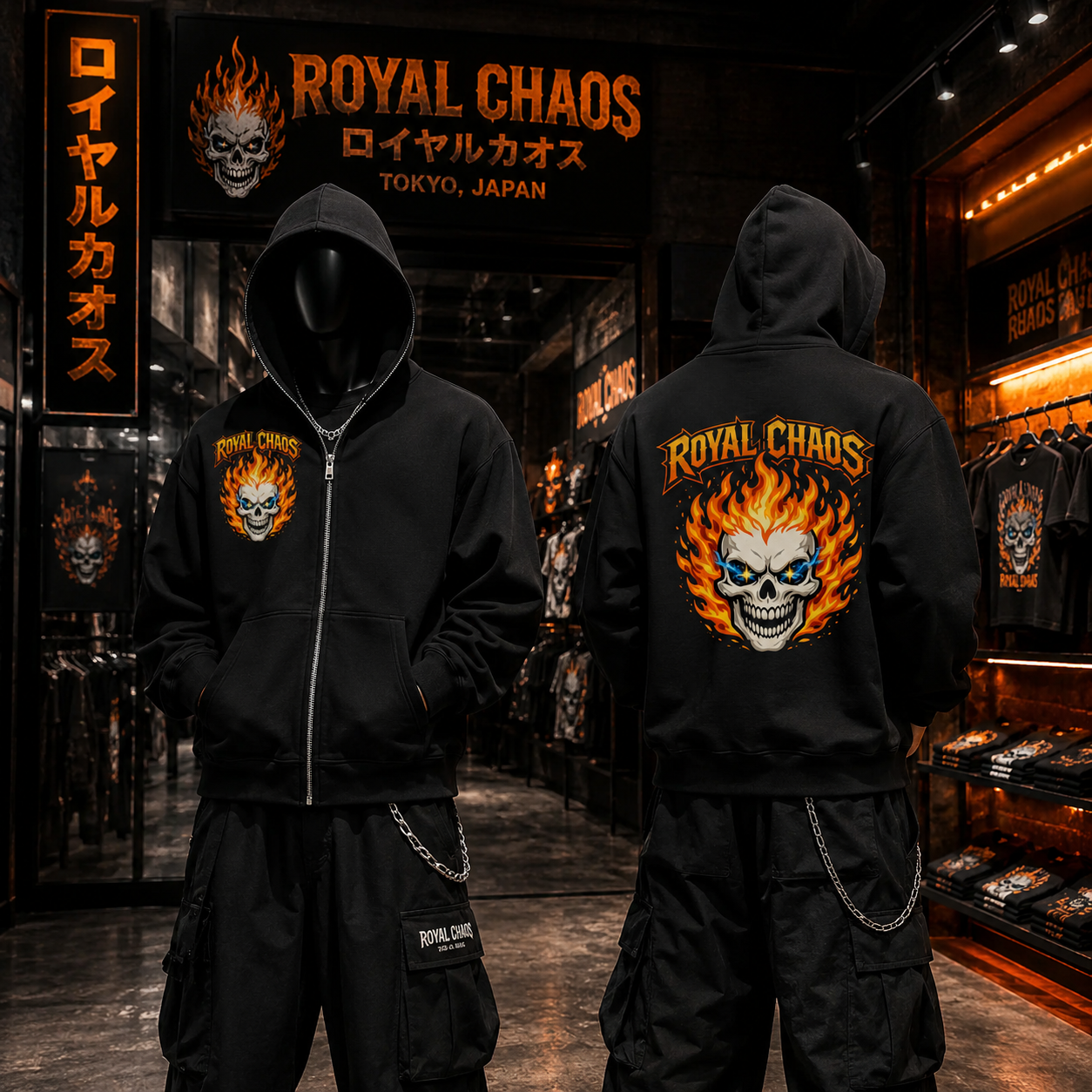 Royal Chaos Custom Fleeced Full-Zip Hoodie