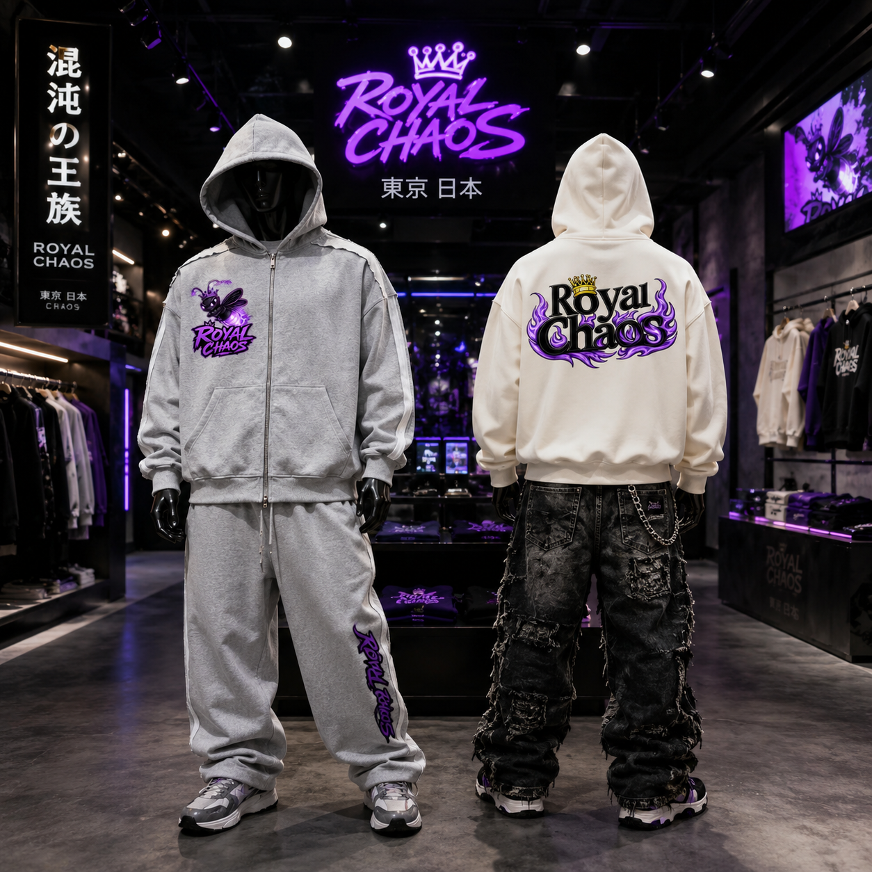 Royal FireFly Double Layered Zip Hoodie