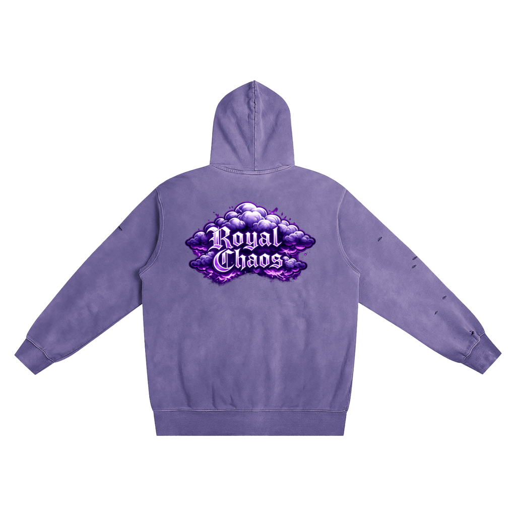 Royal Chaos Custom Distressed Vintage Hoodie