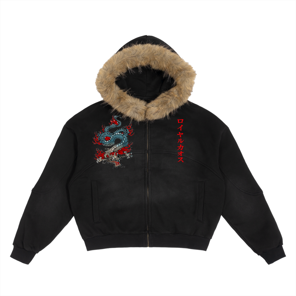 Royal Chaos fur hood jacket