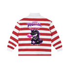 Royal Dino Stripe Polo Shirt