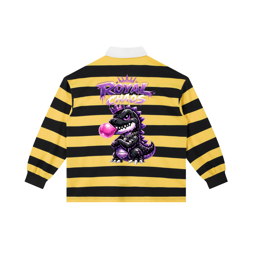 Royal Dino Stripe Polo Shirt